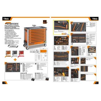 Werkzeugwagen mit 9 Schubladen,  mit Kippschutzsystem, langes Modell,  mit Werkzeugsatz, 487 Teile BETA WORKER BW2400S/O9/E-XL - 5
