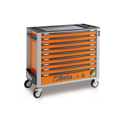 Werkzeugwagen mit neun Schubladen und Kippschutzsystem, langes Modell BETA C24SA-XL/9-O