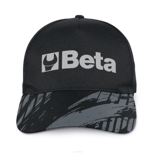 Schwarze Kappe Gewölbtem Schild BETA 7982N