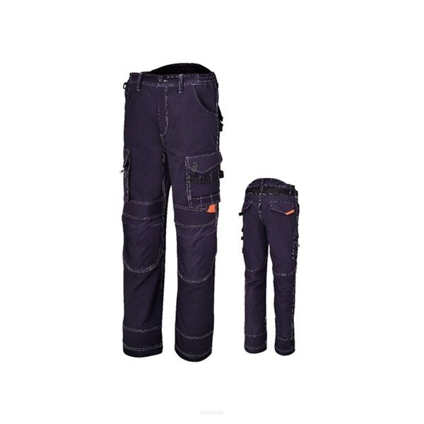 Arbeitshose mit vielen Taschen aus T/C-Leinen, 260 g/m2, blau BETA 7816BL/XXXL