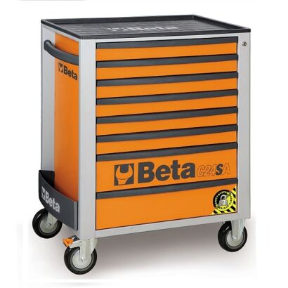 Werkzeugwagen mit 8 Schubladen und Kippschutzsystem BETA C24SA/8-O