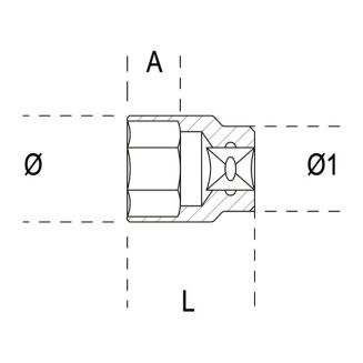 Steckschlüssel für Torx BETA 910FTX/4 - 2