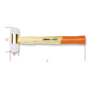 Hammer mit Kunststoffaufsätzen BETA 1390BA - 2
