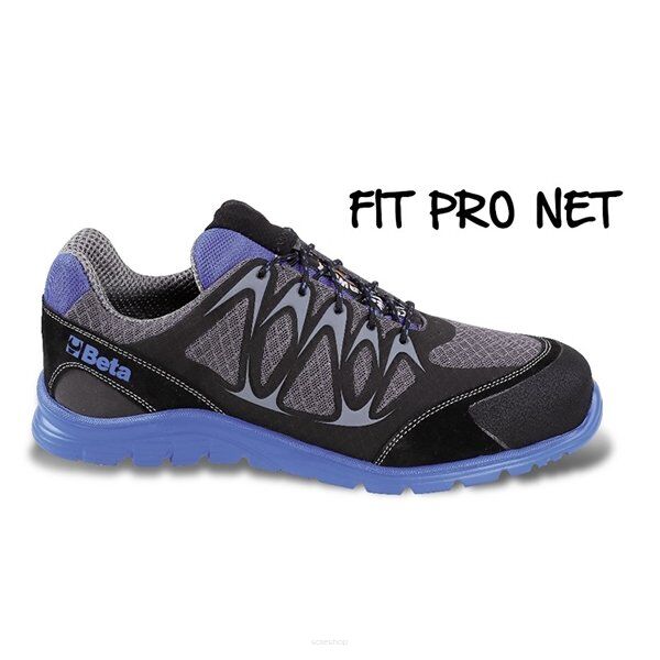 Sicherheitshalbschuhe aus Mesh, sehr atmungsaktiv, mit Polyurethan-Einsätzen und verstärkter Zehenkappe aus Wildleder S1P SRC BETA 7340B/45