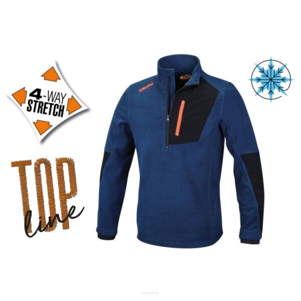 Microfleece-Pullover Kurzem Zip BETA 7654B/XS