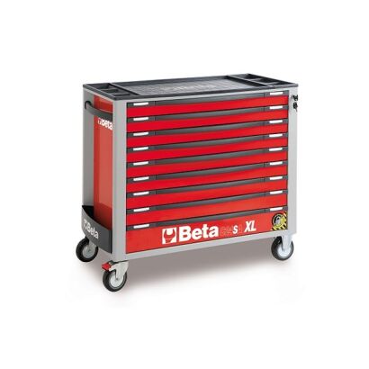 Werkzeugwagen mit neun Schubladen und Kippschutz, langes Modell BETA C24SA-XL/9-R