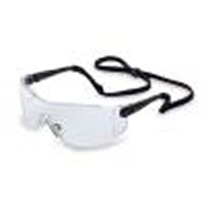 SCHUTZBRILLE OP-TEMA, FARBLOSER RAHMEN MIT SCHWARZEN BÜGELN, FARBLOSE, ABRIEBFESTE UND BESCHLAGFREIE GLÄSER, 1004947