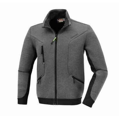 Sweatshirt mit Reißverschluss, 3D-Gewebe mit erhöhtem Wärmeschutz, grau mit schwarzen Einsätzen BETA 7634G/S