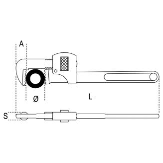 Rohrzangen Amerikanisches Modell BETA 362/250 - 2