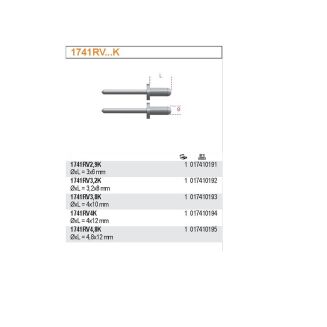 Aluminiumnieten BETA 1741RV 2,9K - 2