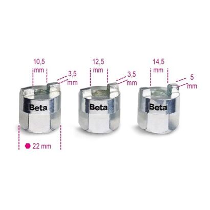Satz mit 3 Nutmutterneinsätzen BETA 1557/S3