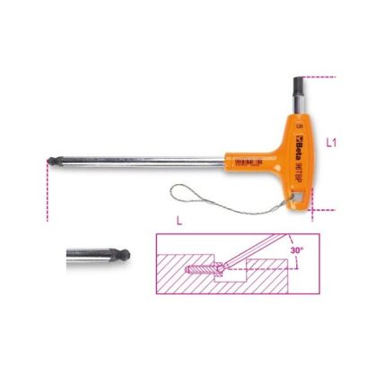 Sechskant-Stiftschlüs. Gebog BETA 96TBP-HS/10