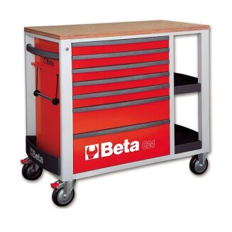 Werkzeugwagen mit 7 Schubladen und seitlichen Ablagen BETA C24SLO - 3
