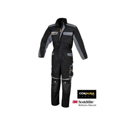 Arbeitsanzug, T/C-Leinen 280 g/m2, Einsätze aus Cordura und Reflex 3M Scotchlite, schwarz-grau BETA 7825/XXXXL
