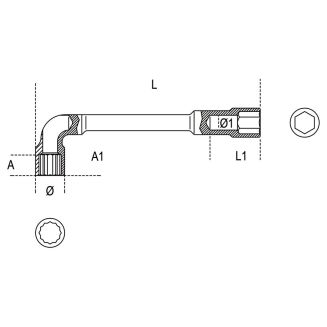 Doppelsteckschlüssel 12X6Kant BETA 937/9X9 - 4