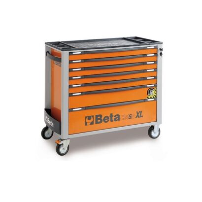 Werkzeugwagen mit 7 Schubladen, mit Kippschutzsystem, langes Modell BETA C24SA-XL/7-O