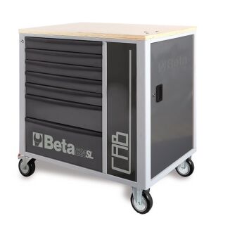 Werkzeugwagen mit 7 Schubladen und Schrank BETA C24SL-CABO - 4