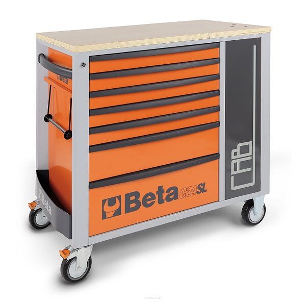 Werkzeugwagen mit 7 Schubladen und Schrank BETA C24SL-CABO