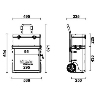 Trolley Zwei Stapelbaren Modulen BETA C41S - 3