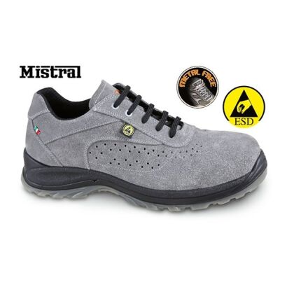 ESD-Sicherheitsschuhe aus perforiertem Wildleder, S1P SRC BETA 7319ESD/48