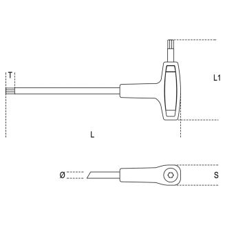 Stiftschlüssel mit Griff Torx BETA 97TTX/06 - 2