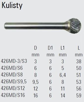 Rotierfeilen aus Hartmetall BETA 426MD/S/16